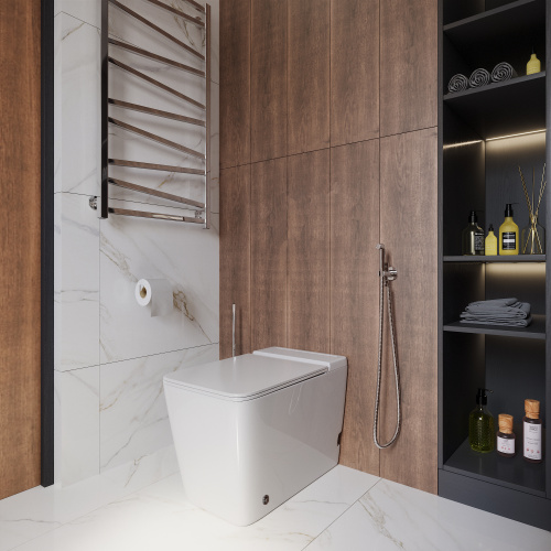 Унитаз приставной Grossman impuls GR-PR-5501 белый глянцевый с сиденьем микролифт безободковый каскадный смыв - фото 5